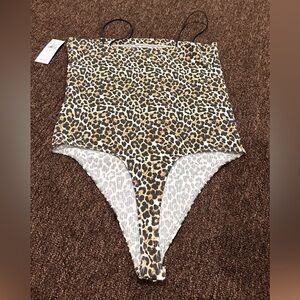 American Eagle outfitters cheetah body suit L NWT animal print